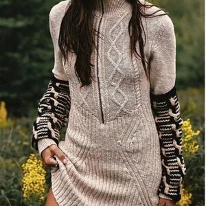 Free People Mont Blanc Mini Sweater Dress NWT